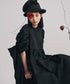Studded Puff Sleeve Flare Dress